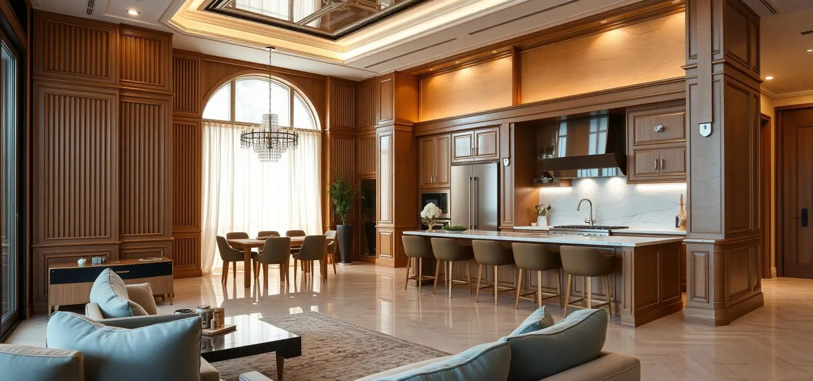 Interior amenajat cu mobilier la comandă